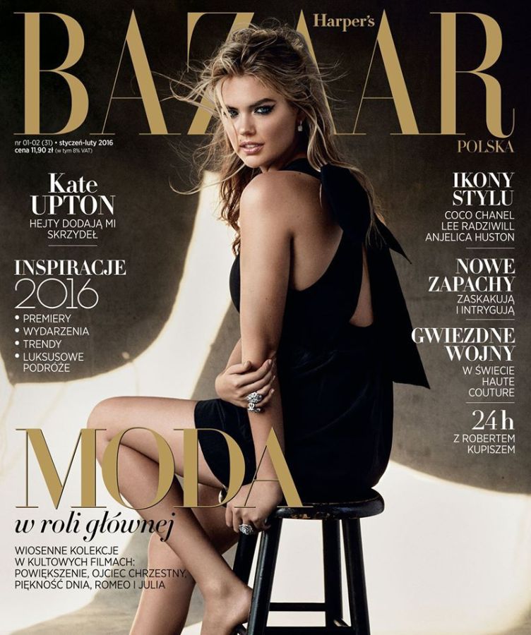 HARPERS BAZAAR POLAND magazine side cover  January/February 2016