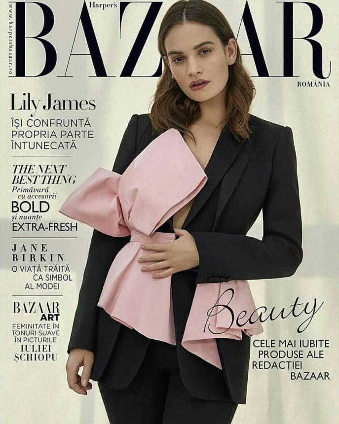 HARPERS BAZAAR ROMANIA magazine side cover  February 2021