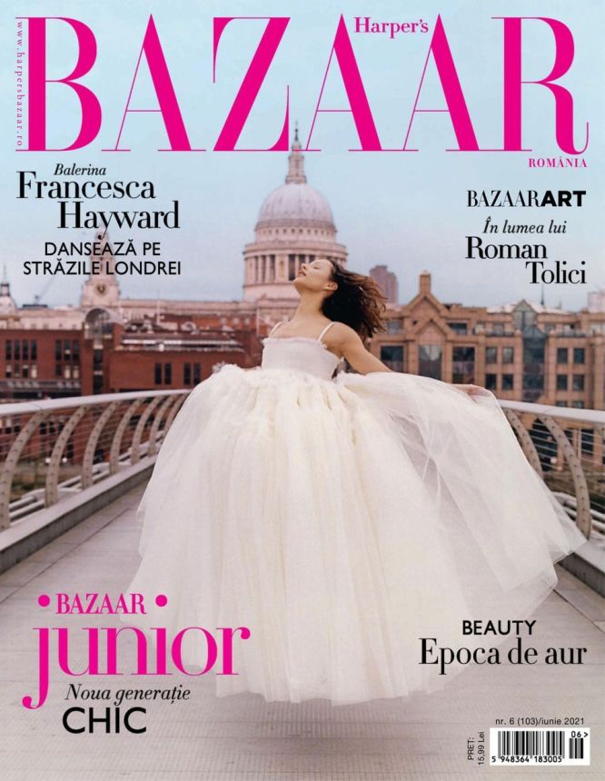 HARPERS BAZAAR ROMANIA magazine side cover  June 2021