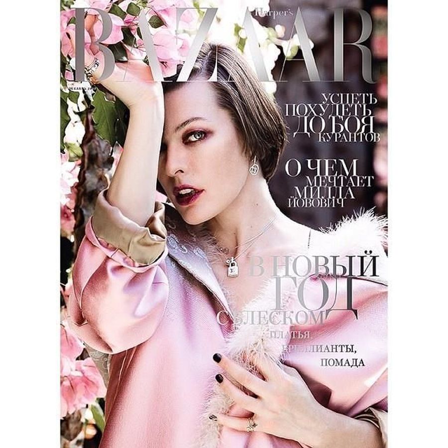 HARPERS BAZAAR RUSSIA magazine side cover  December 2013