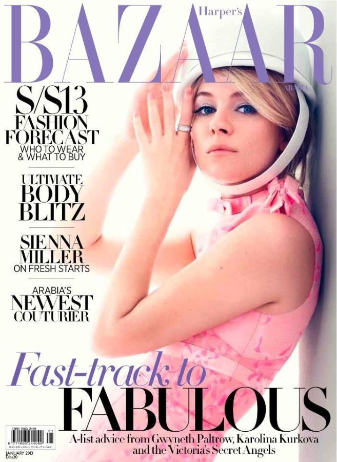 HARPERS BAZAAR SAUDI ARABIA magazine side cover  January 2013