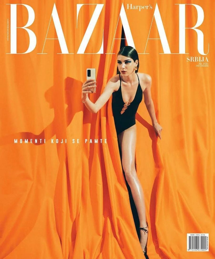 HARPERS BAZAAR SERBIA magazine side cover  July 2020