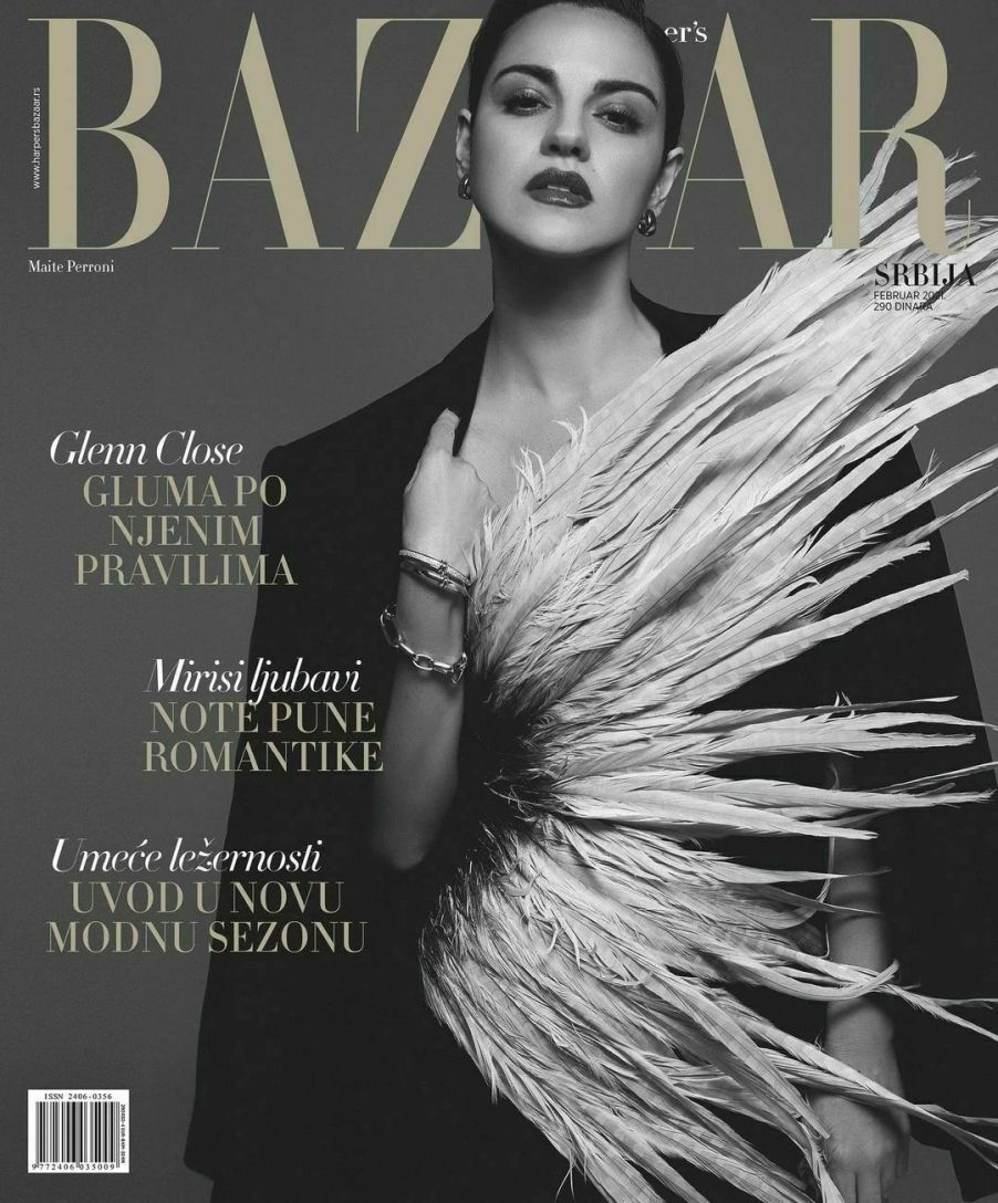 HARPERS BAZAAR SERBIA magazine side cover  February 2021