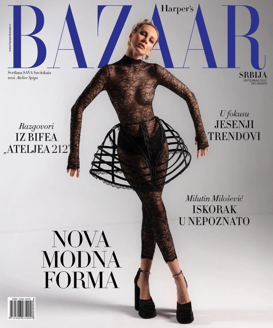 HARPERS BAZAAR SERBIA magazine side cover  September 2022