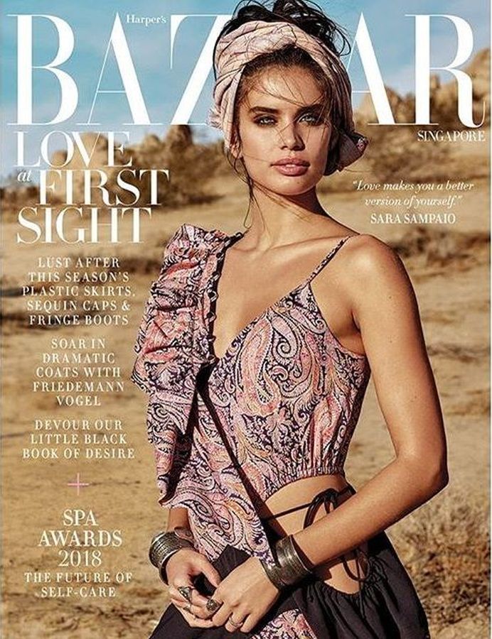 HARPERS BAZAAR SINGAPORE magazine side cover  February 2018