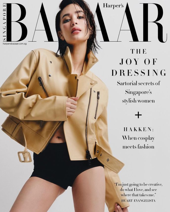 HARPERS BAZAAR SINGAPORE magazine side cover  December 2023