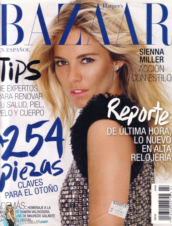 HARPERS BAZAAR SPAIN magazine side cover  August 2009