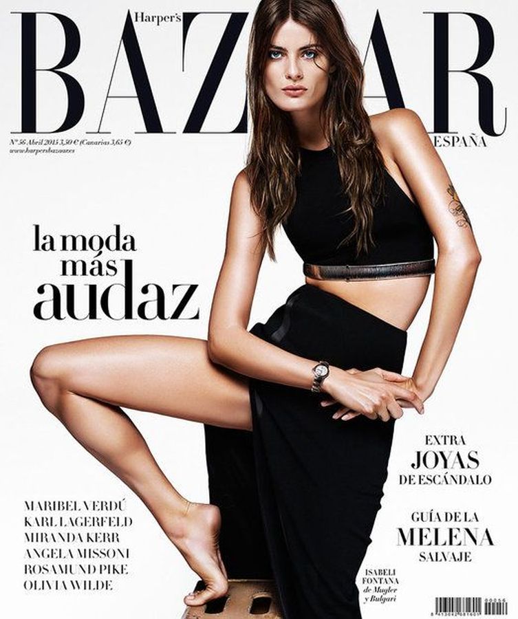 HARPERS BAZAAR SPAIN magazine side cover  April 2015