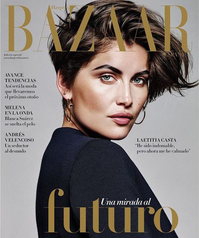 HARPERS BAZAAR SPAIN magazine side cover  August 2015