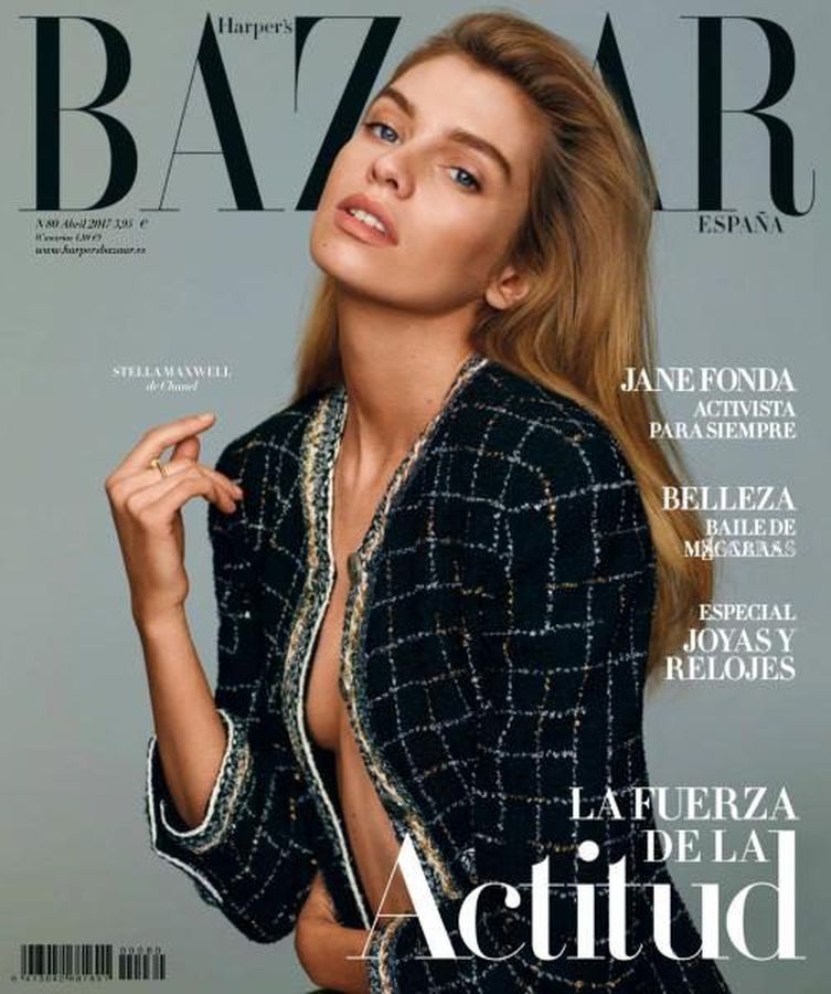 HARPERS BAZAAR SPAIN magazine side cover  April 2017
