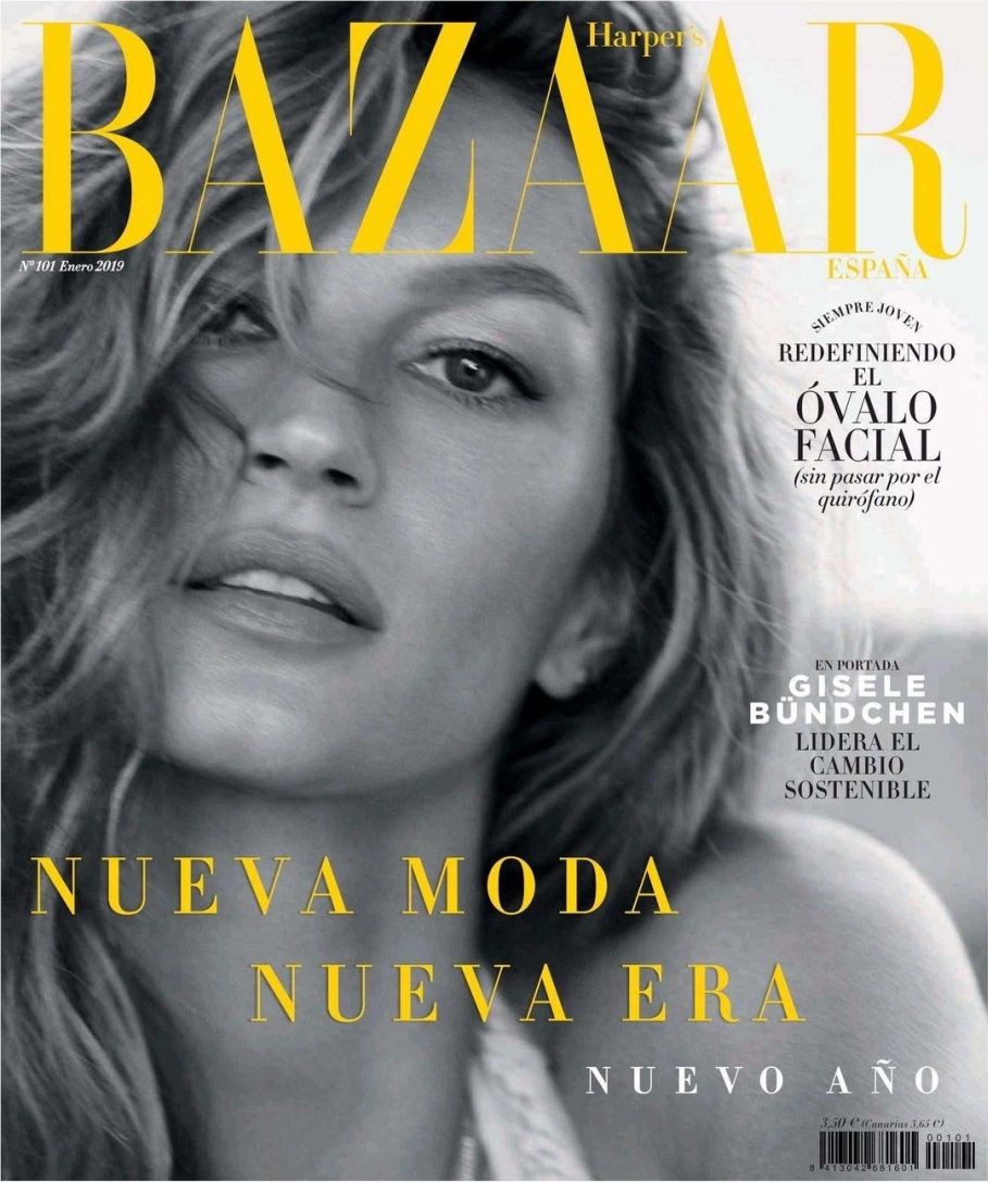 HARPERS BAZAAR SPAIN magazine side cover  January 2019