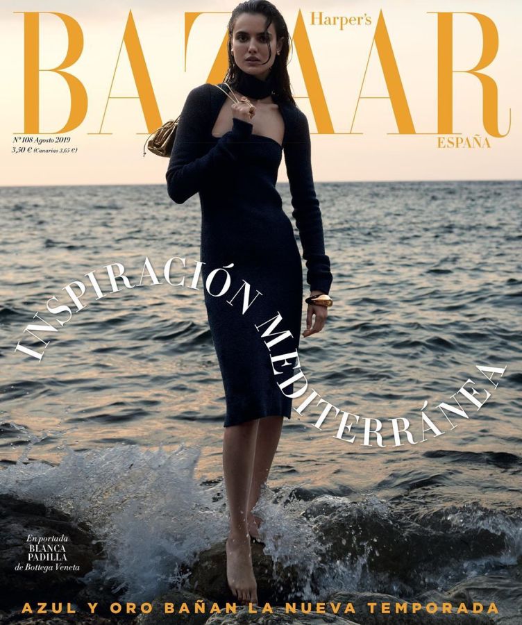 HARPERS BAZAAR SPAIN magazine side cover  August 2019