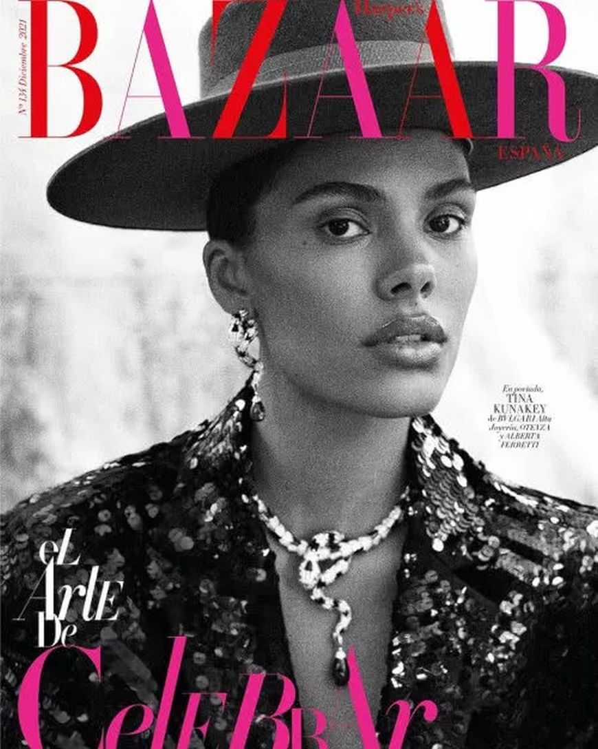 HARPERS BAZAAR SPAIN magazine side cover  December 2021