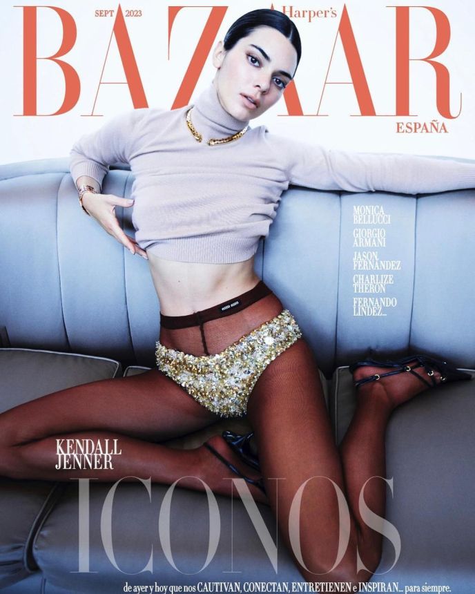 HARPERS BAZAAR SPAIN magazine side cover  September 2023
