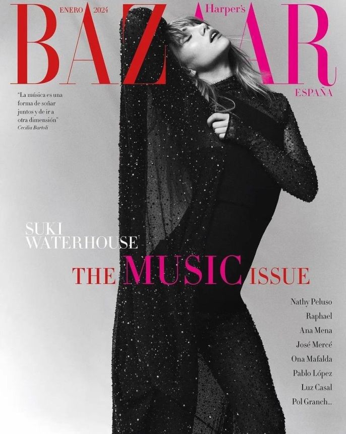 HARPERS BAZAAR SPAIN magazine side cover  January 2024