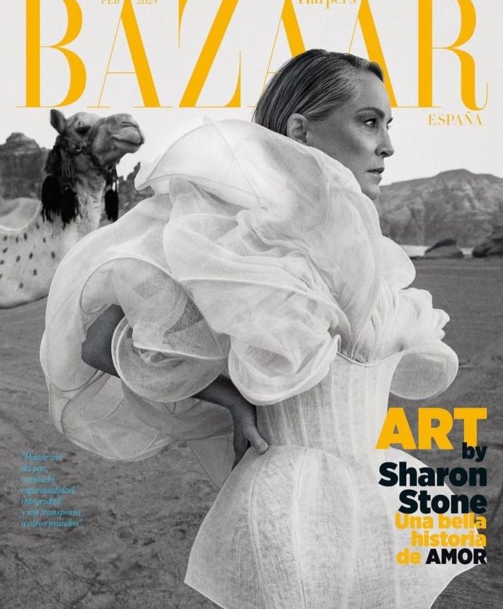 HARPERS BAZAAR SPAIN magazine side cover  February 2024