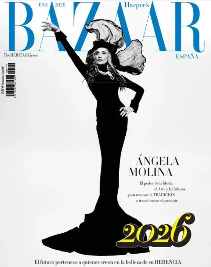 HARPERS BAZAAR SPAIN magazine side cover  January 2026