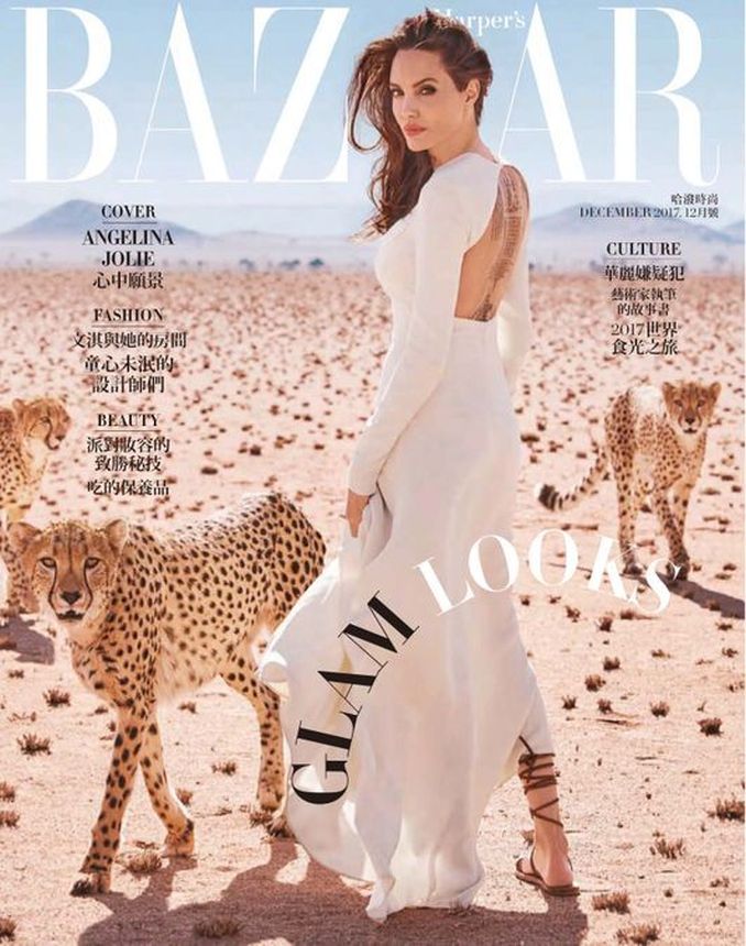 HARPERS BAZAAR TAIWAN magazine side cover  December 2017