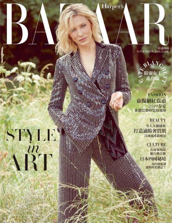 HARPERS BAZAAR TAIWAN magazine side cover  November 2018