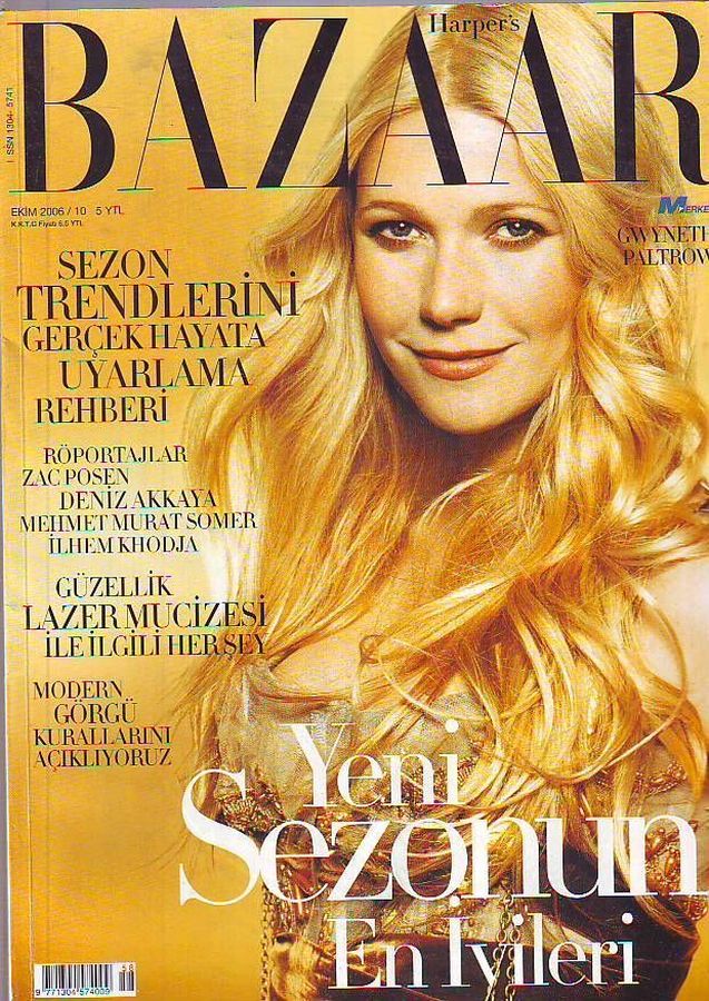 HARPERS BAZAAR TURKEY magazine side cover  October 2006
