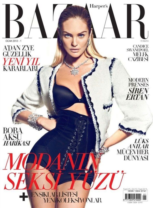 HARPERS BAZAAR TURKEY magazine side cover  January 2012