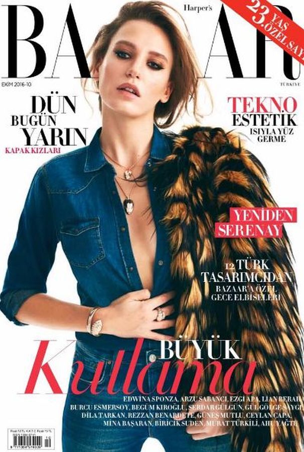 HARPERS BAZAAR TURKEY magazine side cover  October 2016