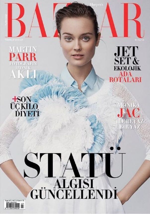 HARPERS BAZAAR TURKEY magazine side cover  July 2017