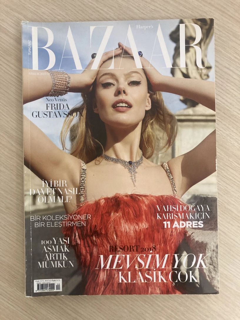 HARPERS BAZAAR TURKEY magazine side cover  December 2017