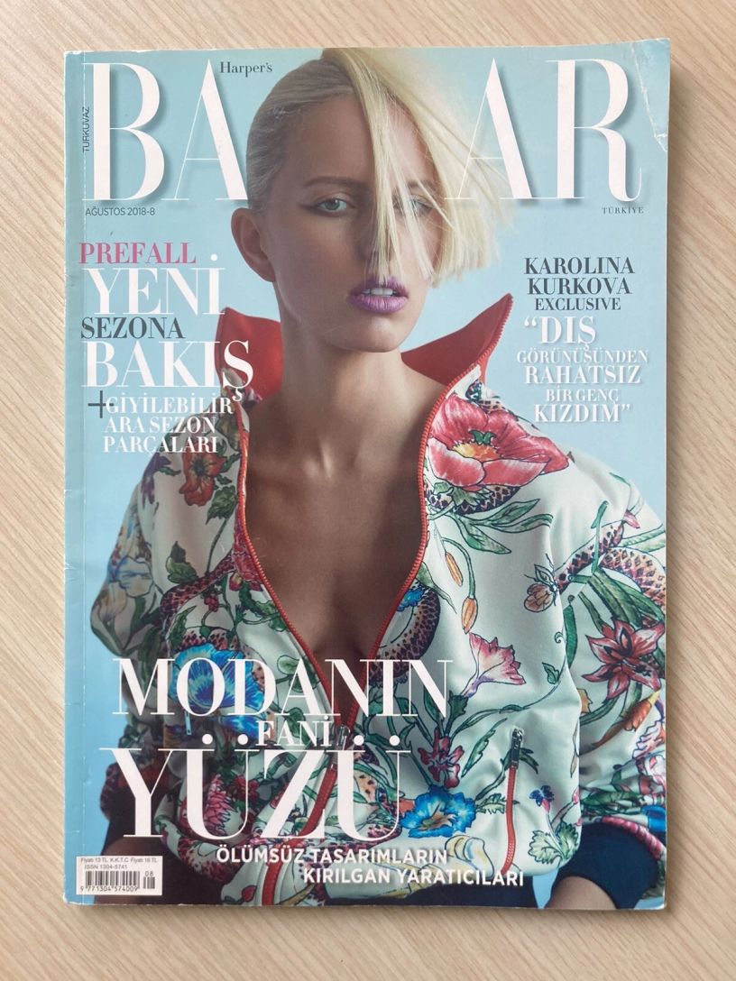 HARPERS BAZAAR TURKEY magazine side cover  August 2018