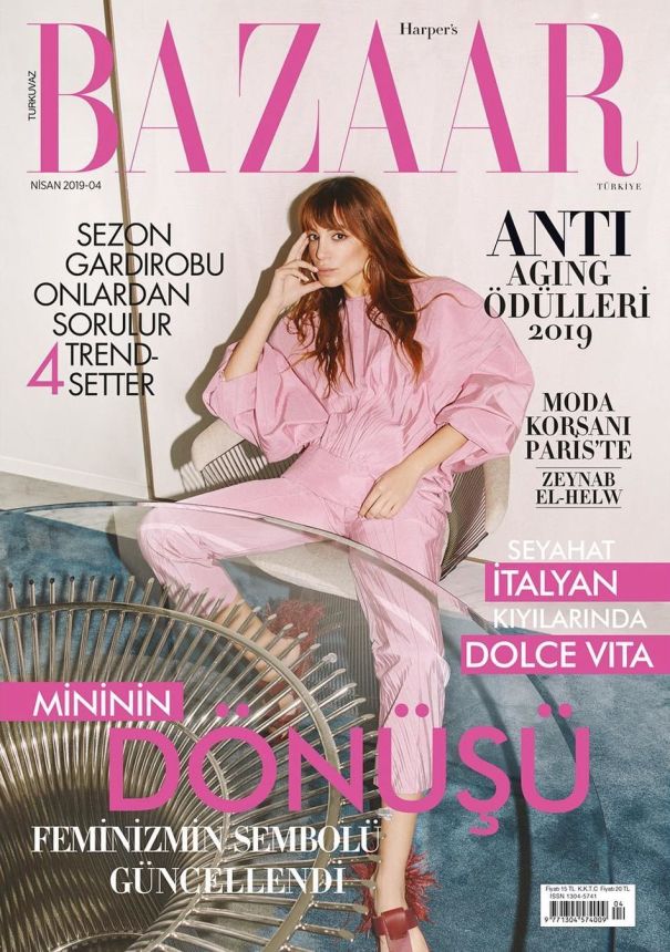 HARPERS BAZAAR TURKEY magazine side cover  April 2019