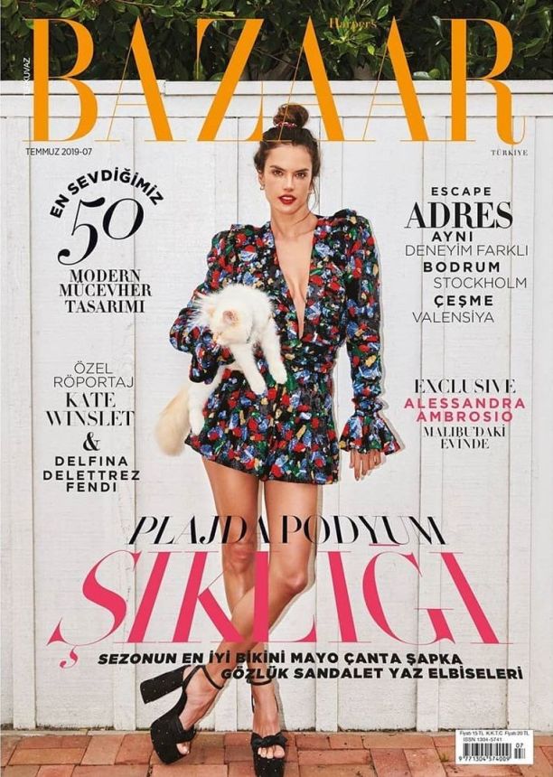 HARPERS BAZAAR TURKEY magazine side cover  July 2019