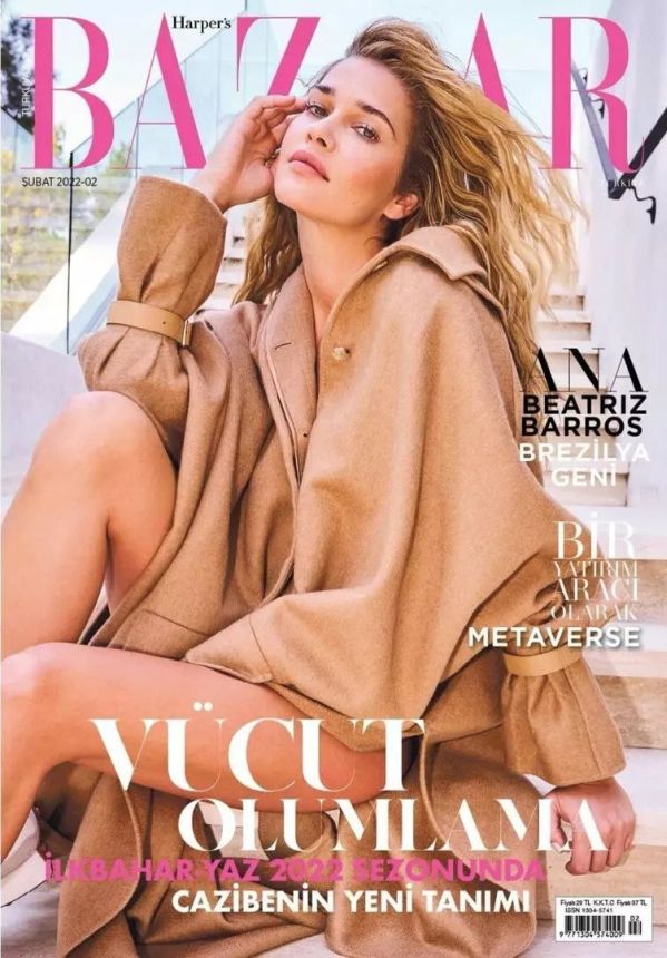 HARPERS BAZAAR TURKEY magazine side cover  February 2022