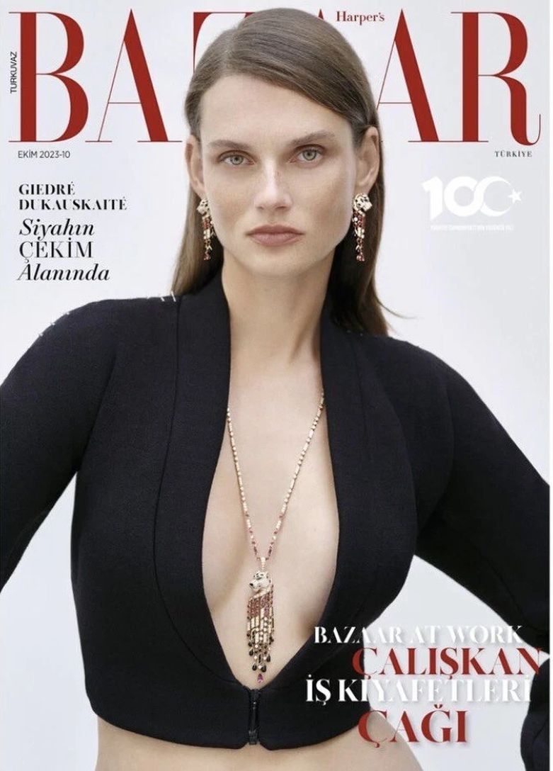 HARPERS BAZAAR TURKEY magazine side cover  October 2023