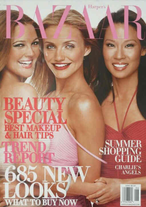 HARPERS BAZAAR UK magazine side cover  June 2003