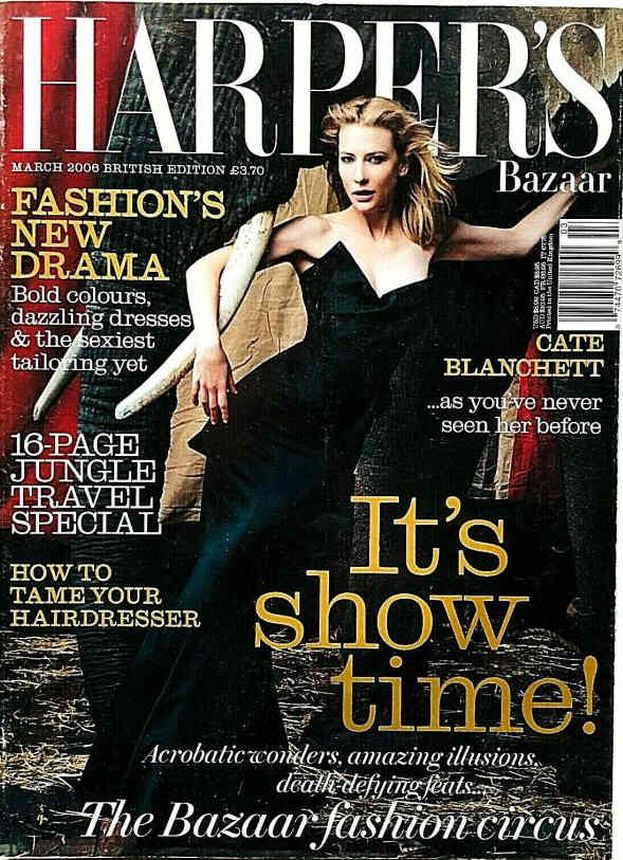 HARPERS BAZAAR UK magazine side cover  March 2006