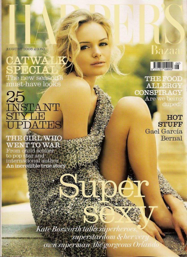 HARPERS BAZAAR UK magazine side cover  August 2006