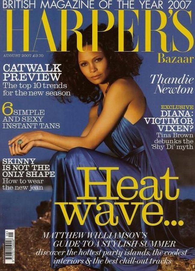 HARPERS BAZAAR UK magazine side cover  August 2007