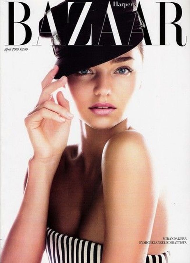 HARPERS BAZAAR UK magazine side cover  April 2008