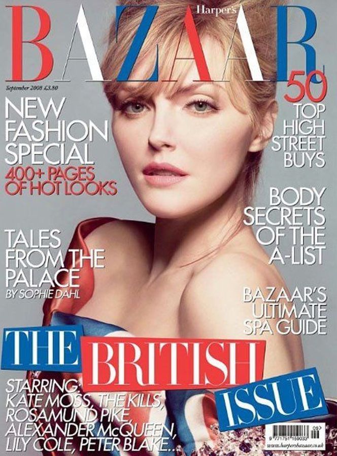HARPERS BAZAAR UK magazine side cover  September 2008
