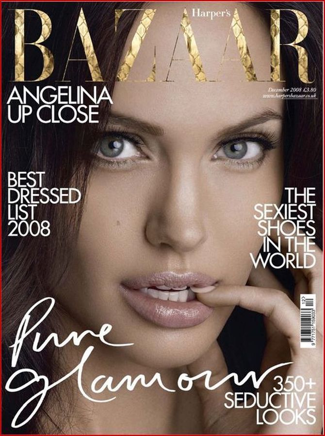 HARPERS BAZAAR UK magazine side cover  December 2008