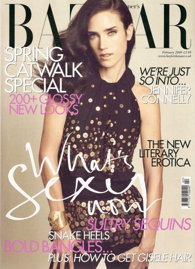 HARPERS BAZAAR UK magazine side cover  February 2009