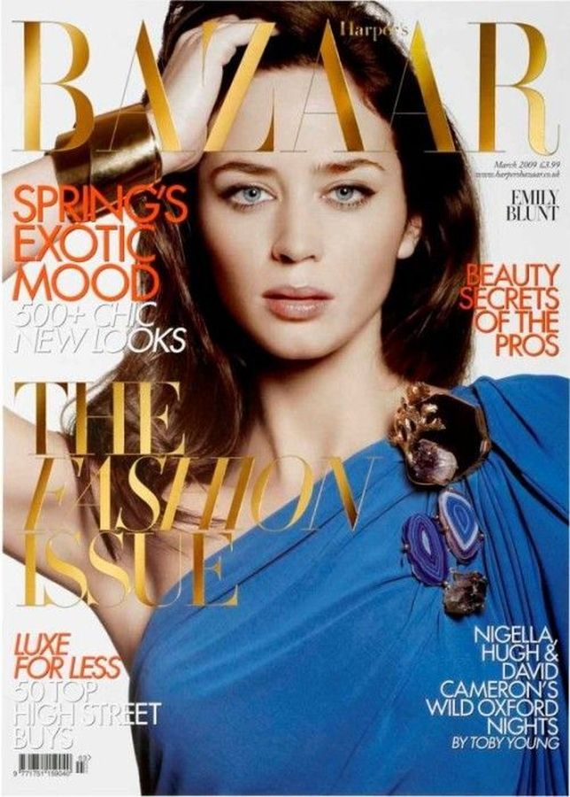 HARPERS BAZAAR UK magazine side cover  March 2009