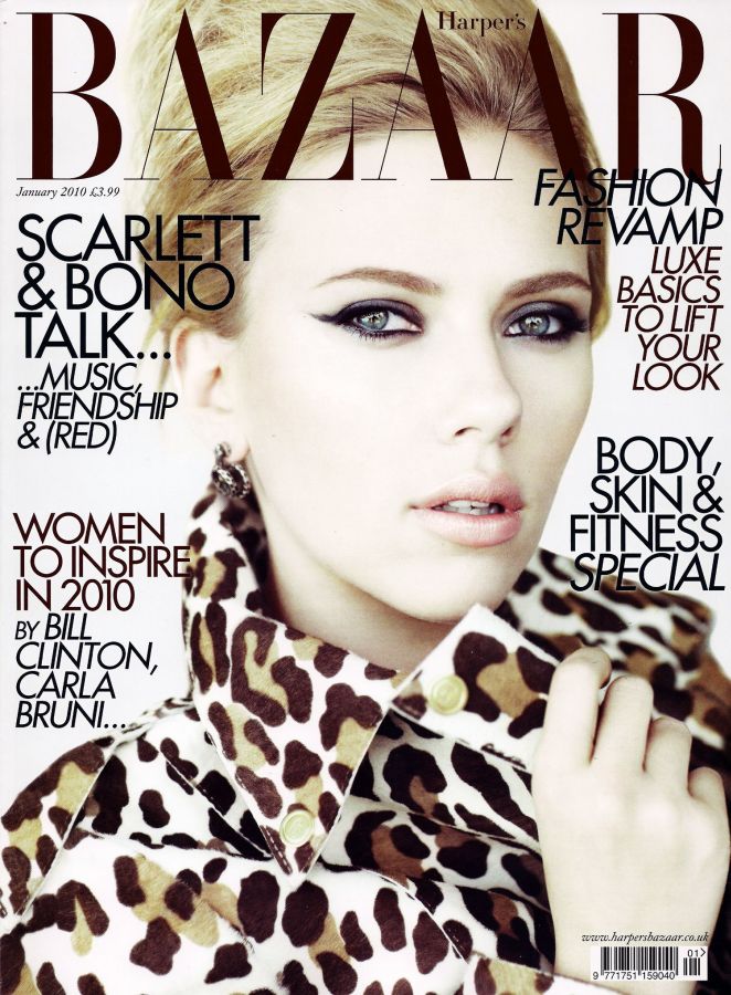 HARPERS BAZAAR UK magazine side cover  January 2010