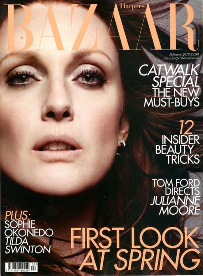 HARPERS BAZAAR UK magazine side cover  February 2010