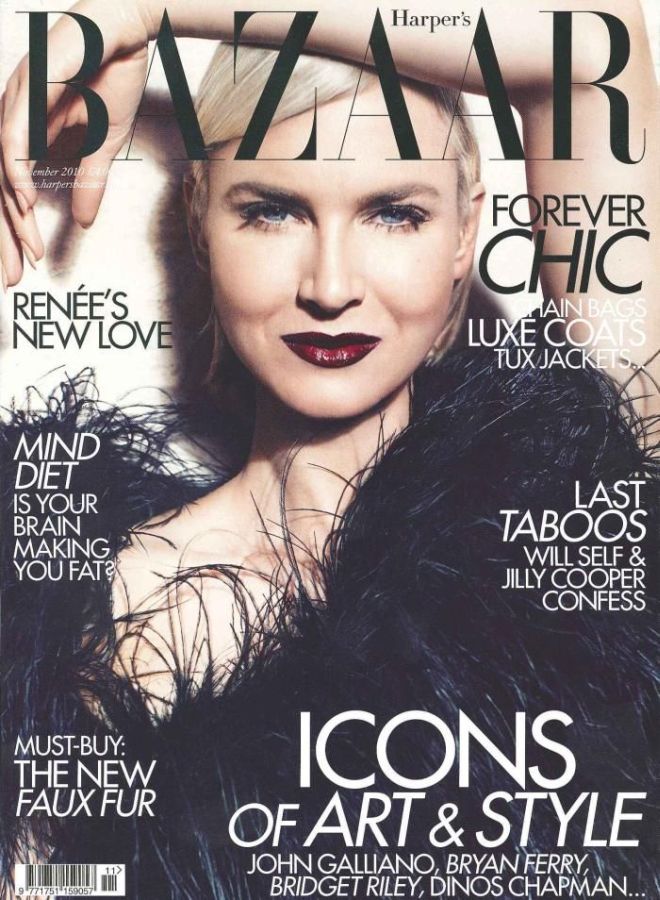 HARPERS BAZAAR UK magazine side cover  November 2010