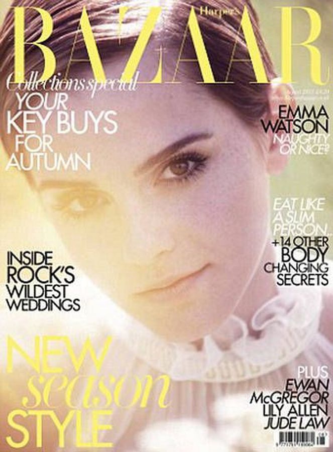 HARPERS BAZAAR UK magazine side cover  August 2011