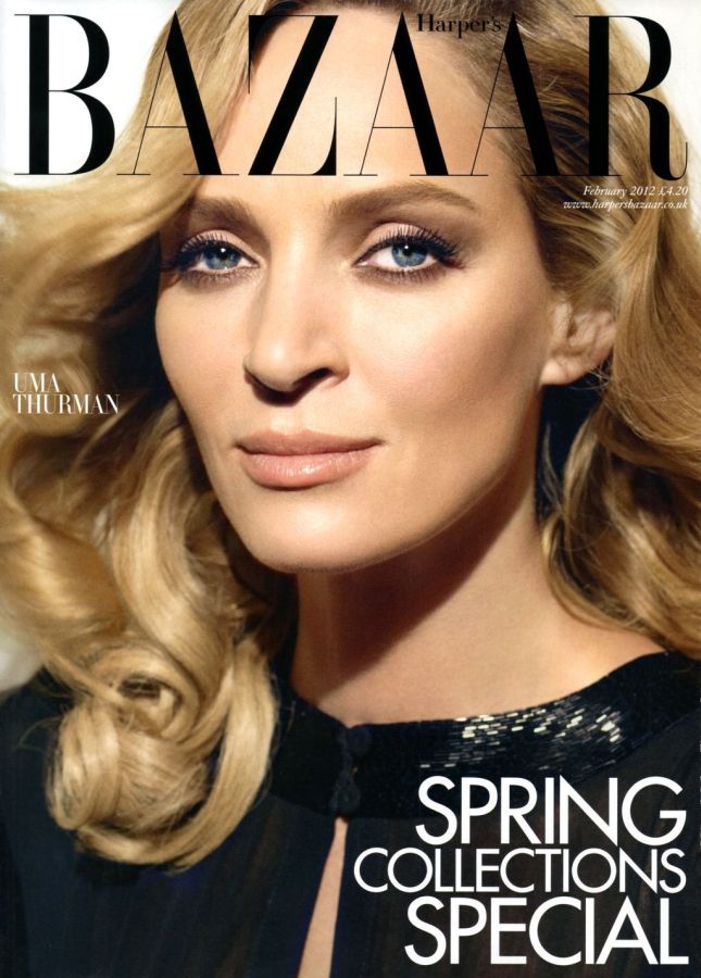 HARPERS BAZAAR UK magazine side cover  February 2012