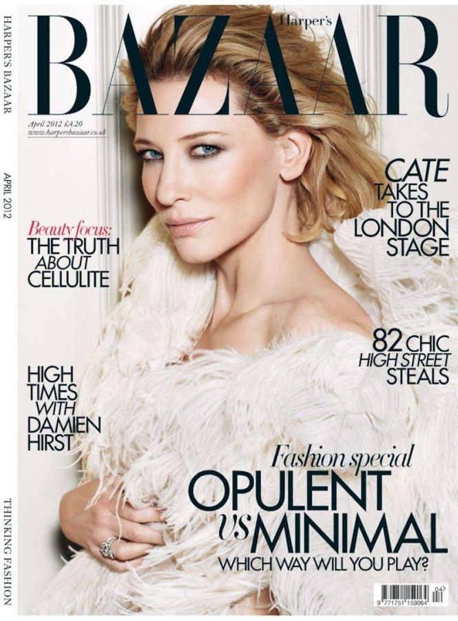 HARPERS BAZAAR UK magazine side cover  April 2012