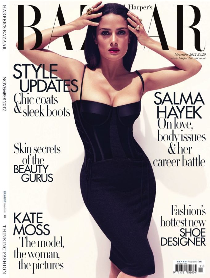HARPERS BAZAAR UK magazine side cover  November 2012