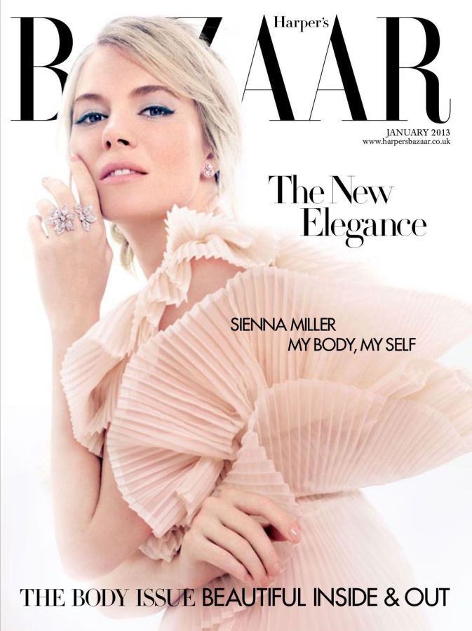 HARPERS BAZAAR UK magazine side cover  January 2013